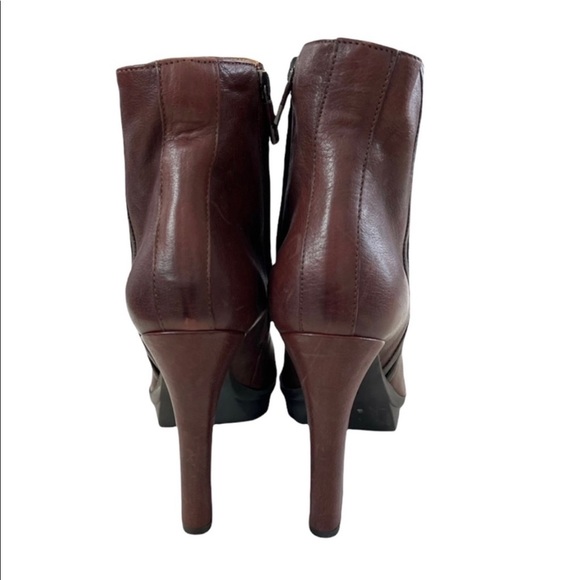SOLD Alberto Fermani Whiskey Leather High Heel Ankle Boots - Picture 5 of 10